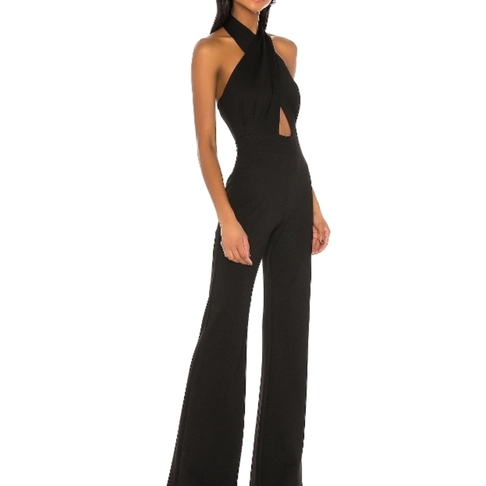 Amanda Uprichard Zahara Black Jumpsuit